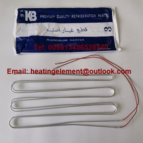 Aluminum tube heater for evaporator defrost heater