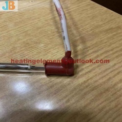 Glass tube heater for refrigerator defrost heater